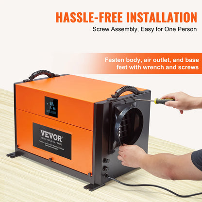 SucceBuy  Commercial Dehumidifier with Drain Hose for Crawl Spaces Basements Warehouse & Job Sites Large Capacity Dehumidifier