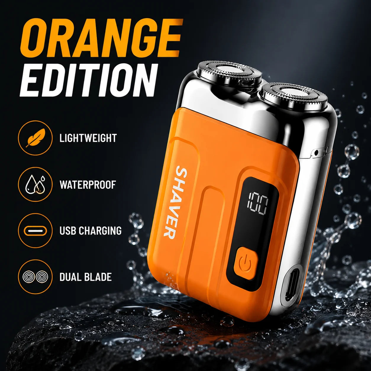 Electric Shaver Waterproof men,mini portable electric shaver accessories,rechargeable heads replacement