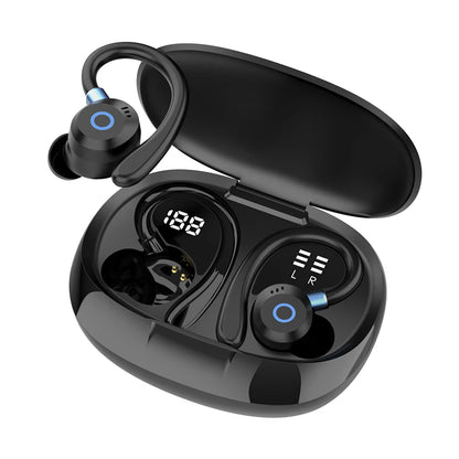 Douszne słuchawki bezprzewodowe K09 z serii Sport, typu Dual Wear, stereo, o długiej żywotności baterii, wodoodporne (do pływania), Bluetooth