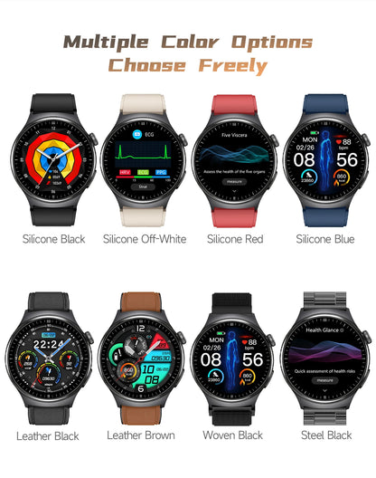2026New Nursing Grade Health Smartwatches For Men Women Precision Detection Heart Rate Blood Fats Uric Acid ECG+PPG Smart Watch