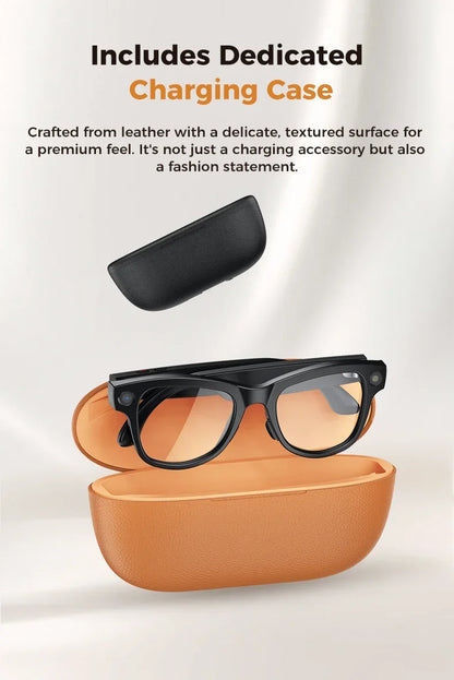 2026 Smart AI Glasses 4K HD Camera M02 Ultra ChatGPT 3600mAh Charging Case Power Bank 32GB Translation Music Video Sunglasses