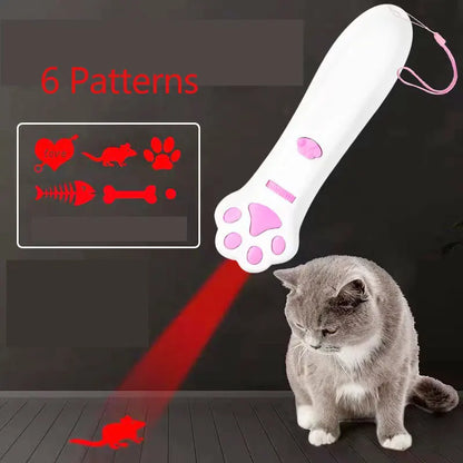 Laser Cat Teasing Stick Red Dot LED Light Pointer Interactive Toys Kitten Dog Chasers Training Indoor Pet Accessories Teasers