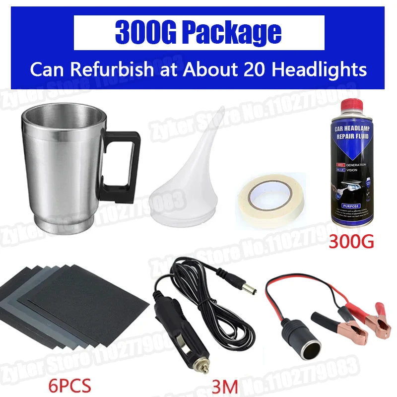 Car Headlight Chemical Polishing Kit Headlights Liquid Polymer Repair Fluid Scratch Remover Car Headlamp Liquid Restoration Kits