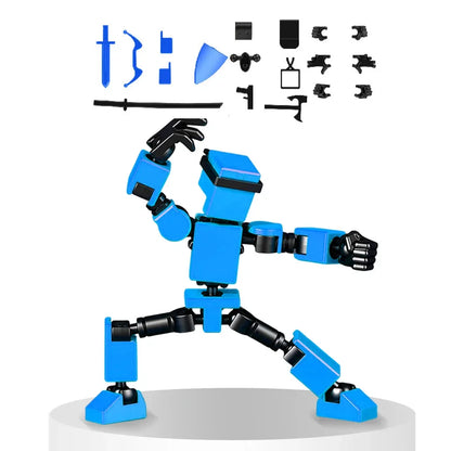 13 Action Figures Toys with Multiple Accessories Mini Action Figure Dummy Robot Assembly Completed Home Desk Decoration