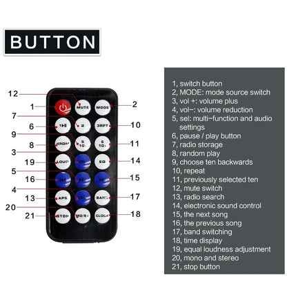 12V 1din Car MP3 Player Dual USB Bluetooth Stereo Radio Audio FM TF AUX IN Receiver in Dash Multimedia Player with remote