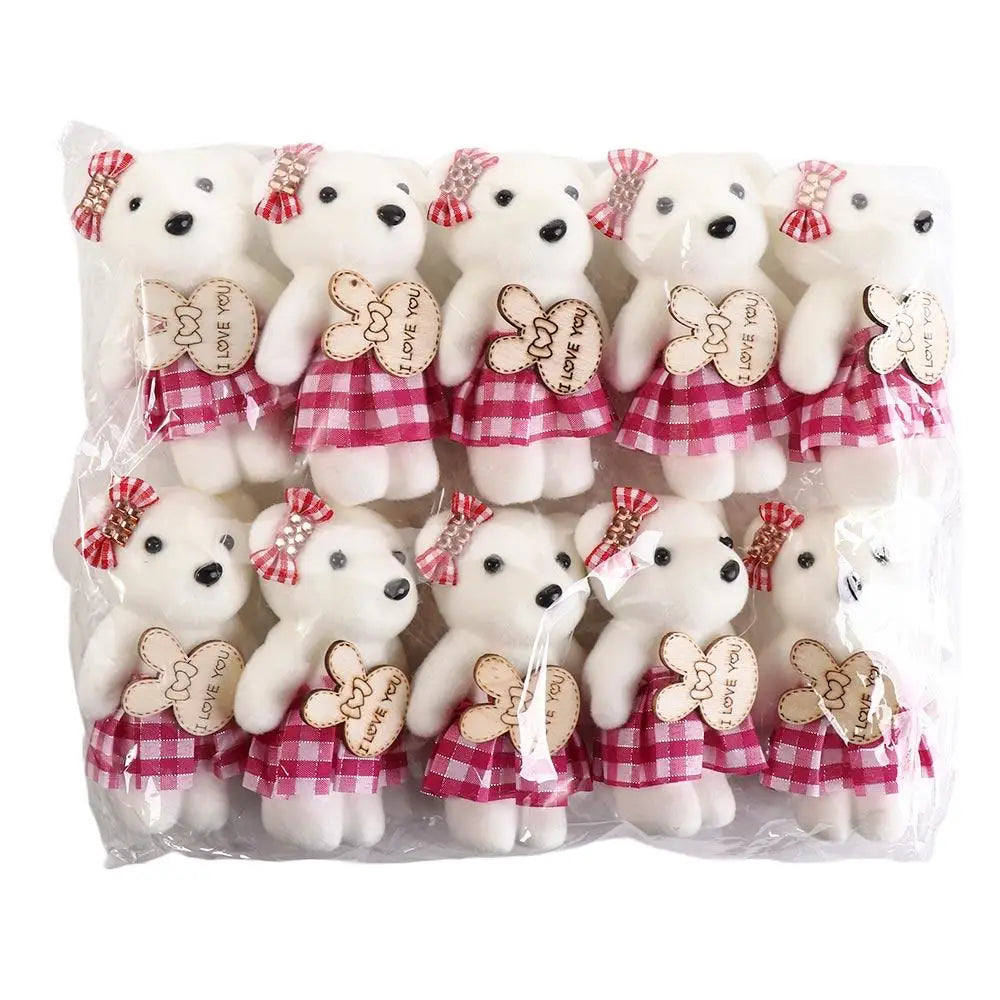 10pcs/bag Foam Bear Bear Plush Foam Toys Plush Animal Cartoon Mini Bear Flower Bouquet 10cm Plush Doll Cartoon Bouquet Doll
