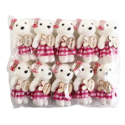 10pcs/bag Foam Bear Bear Plush Foam Toys Plush Animal Cartoon Mini Bear Flower Bouquet 10cm Plush Doll Cartoon Bouquet Doll