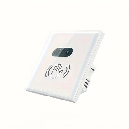 COLOROCK 1pc Wall Light Switch Infrare IR Sensor No Need Touch EU UK 220V 110V Glass Screen Panel Electrical Power On Off Lamp