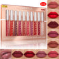 Matte Liquid Lipstick Lip Oil 10pc/set, Waterproof Velvet Lip Gloss Long Lasting Non-transfer Nude Red Pink Daily &Party Makeup
