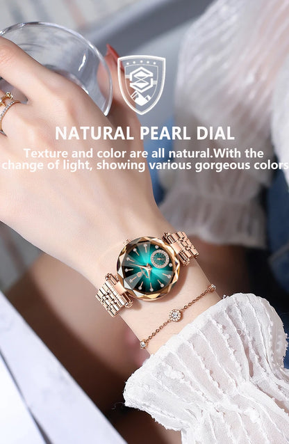 POEDAGAR Elegant Ladies Wristwatch Waterproof Stainless Steel Luxury Watch for Woman High Quality Fashion Women's Quartz Watches