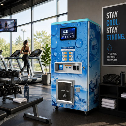 Customized Automatic Bagging and Sealing Packaging Ice Vending Machine, Reverse Osmosis Water Ice Vending Machine