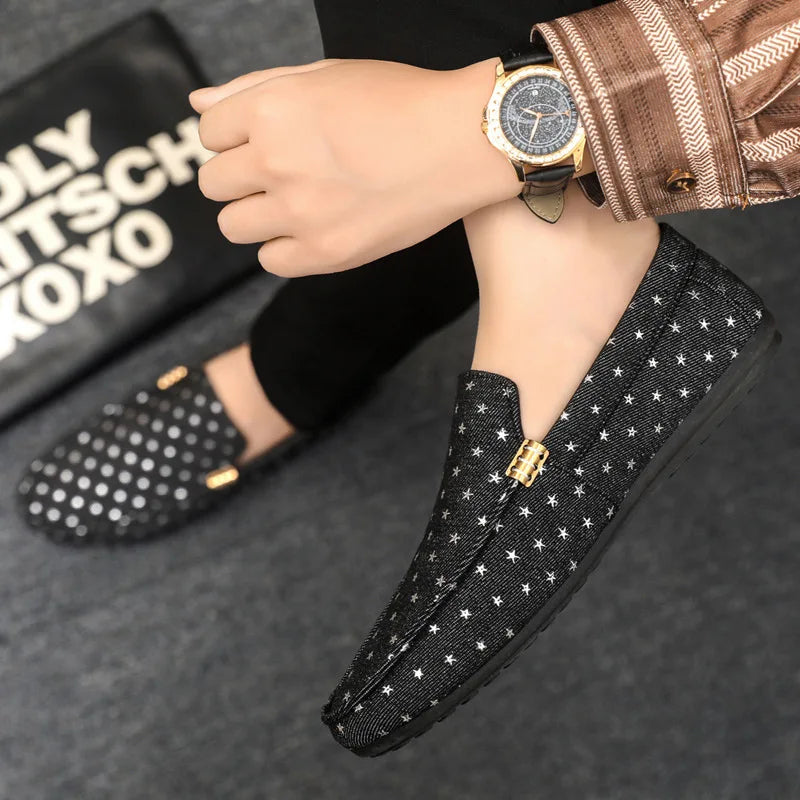 Spring summer fashion casual driving shoes one foot lazy shoes men's single shoes