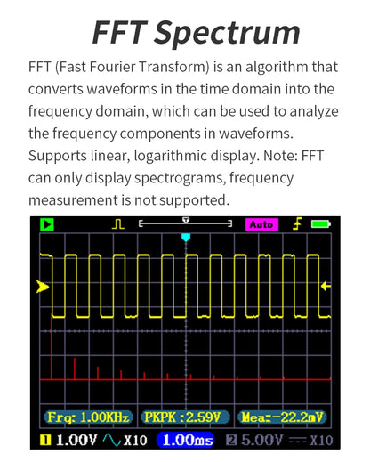 ZEEWEII DSO3D12 3.2 Inch Desktop Digital Oscilloscope 120M Bandwidth Dual Channel Multimeter and Signal generator 3 in 1