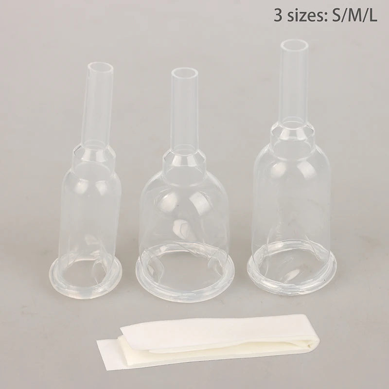 Size S M L Sterilized Comfortable Medical Silicone Male External Catheter Self Adhesive Silicone Catheter External