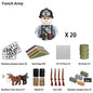 WWII Infantry Military Soldier War National Army Mini Gun armament Models Building Blocks Building Blocks Toys for Kids