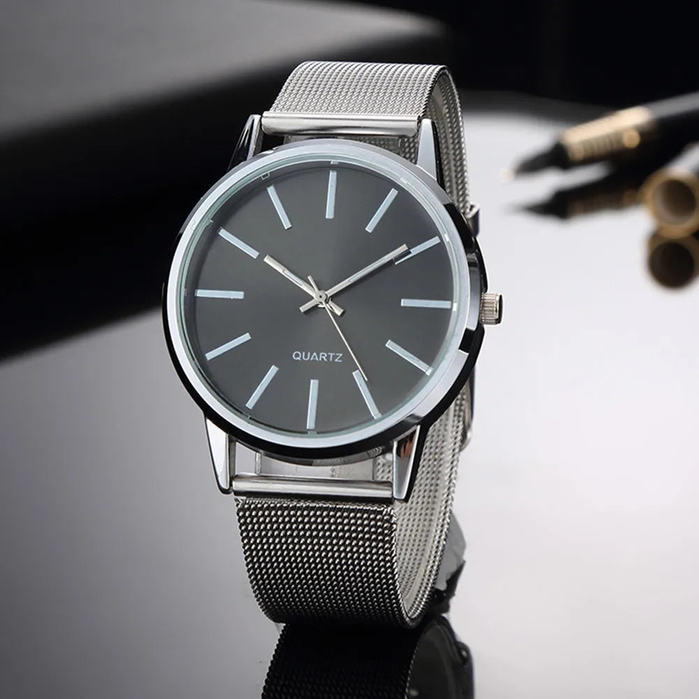 Womens Casual Round Quartz Watch Luxury Mesh Metal Bracelet Watches for Women Fashion Montre Femme Wristwatches for Ladies