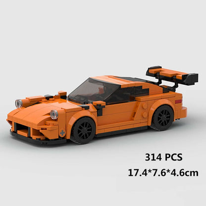 City Speed Racing Car Model Building Blocks DIY Bricks MOC Toy Classic Rally Sports Super Racer Vehicle Christmas gift technique