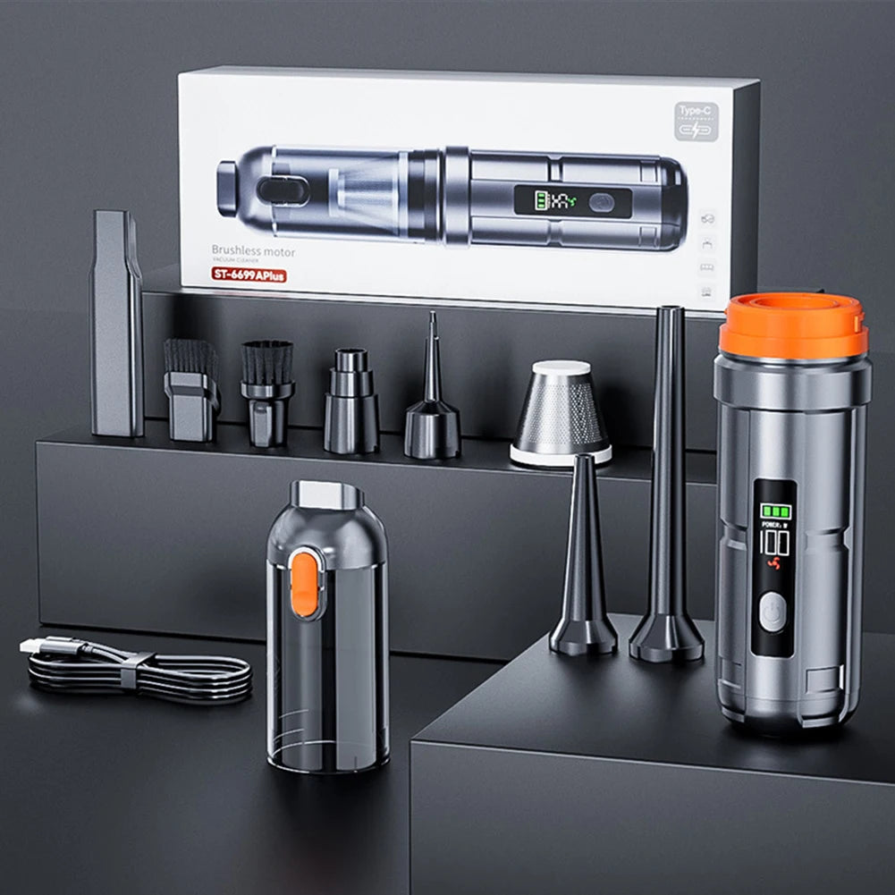 17000PA Car Vacuum Cleaner with Brushless Motor Handheld Vacuum Portable Cordless Compressed Air Duster for Car Home Office Pet