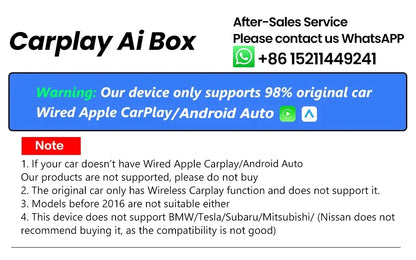 CarRocket 2in1 Wireless CarPlay Dongle Android Auto Adapter AI Smart Box Car Intelligent Systems for Car with Wired CarPlay