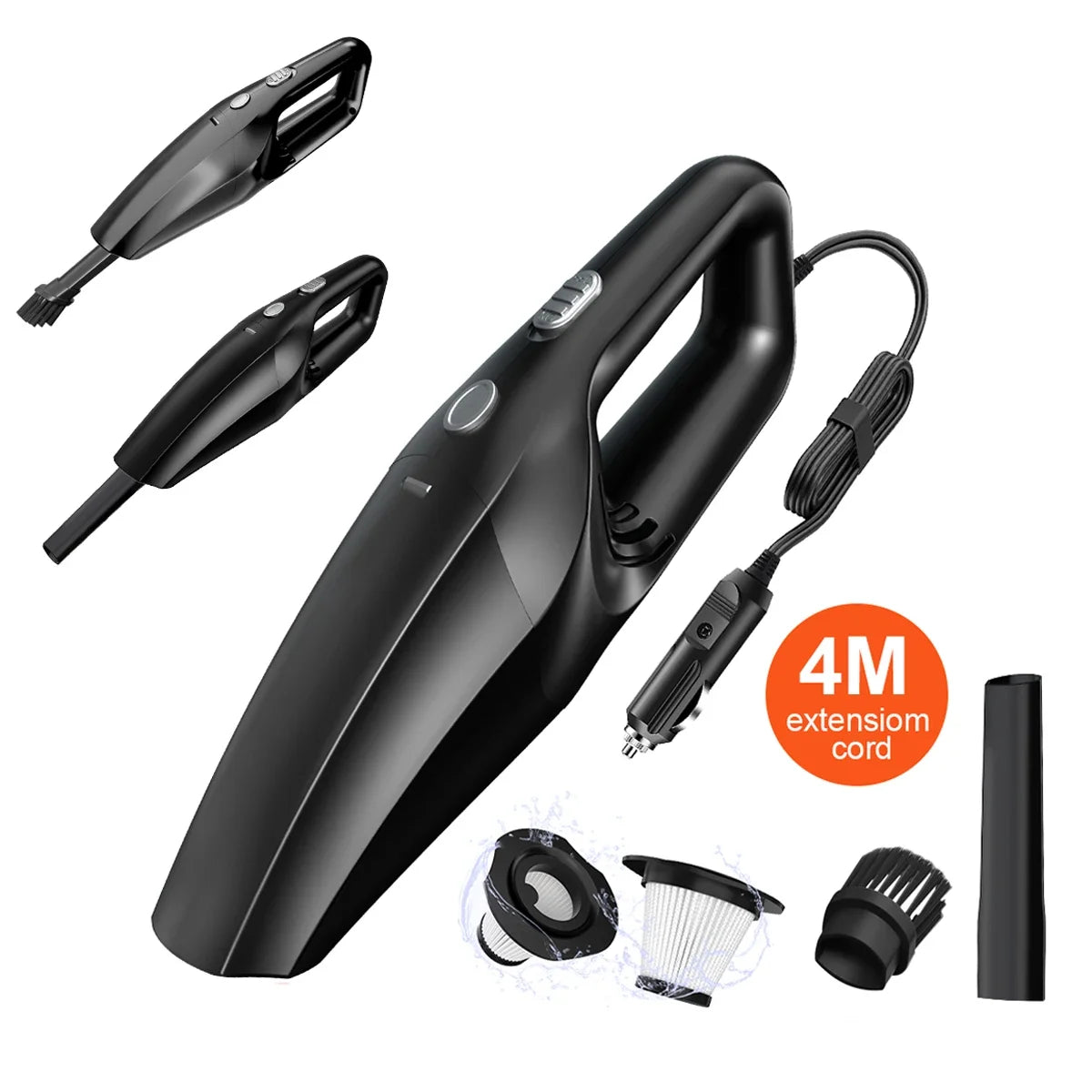 Wired Handheld Portable Mini Car Vacuum Cleaner High Suction 12V Multi-Purpose Small Household Pump for Vehicles