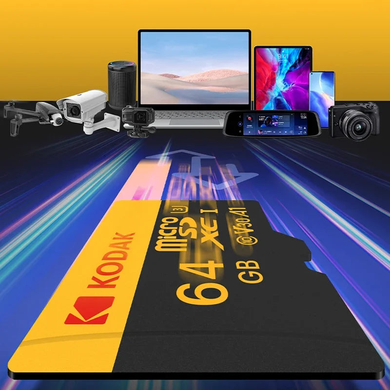 KODAK 100% Original Micro sd Card 16GB 32GB 64GB 128GB 256GB Microsd Memory Card Class10 SDXC U3 4K TF Card for Drone Phone