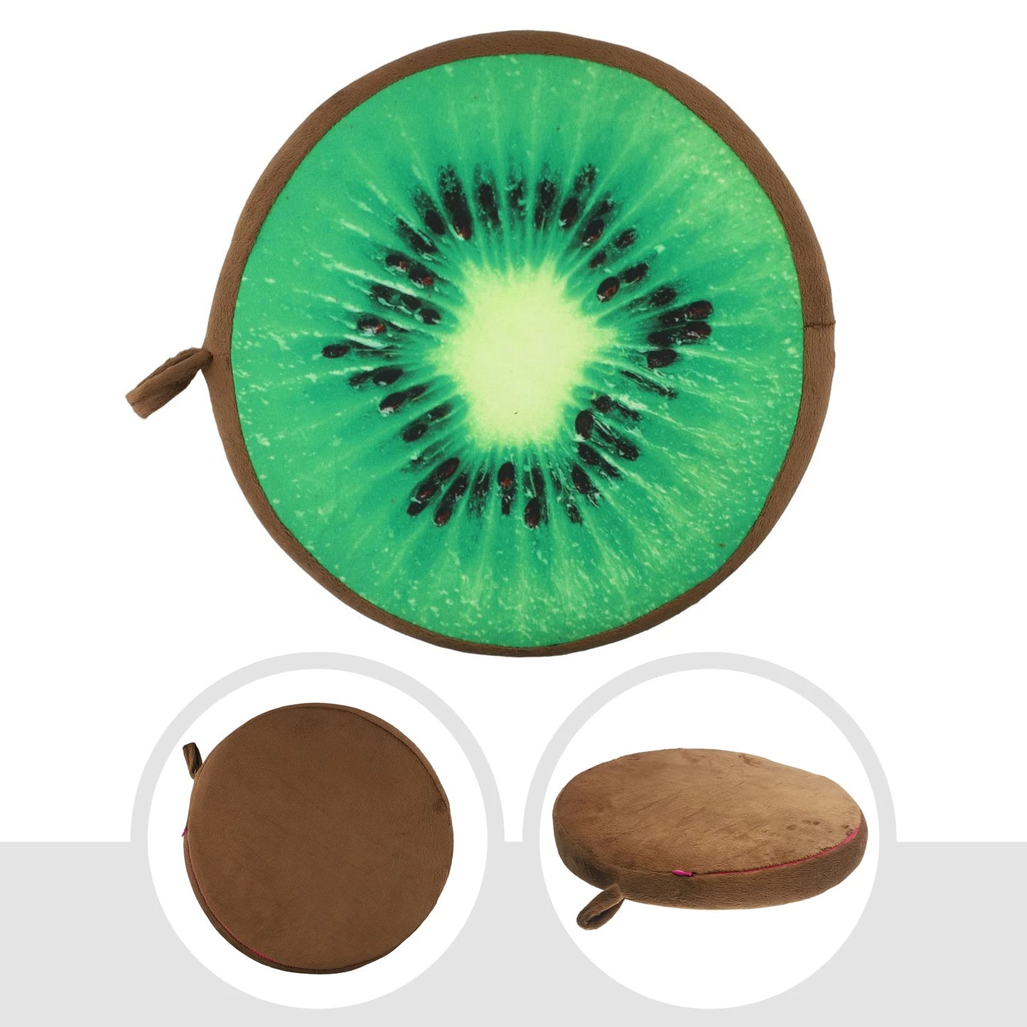 Cartoon Fruits Print Round Bar Chair Cushion Cover Anti-Slip Seat Cushion Slipcover Soft Stool Cushion Covers For Living Dining