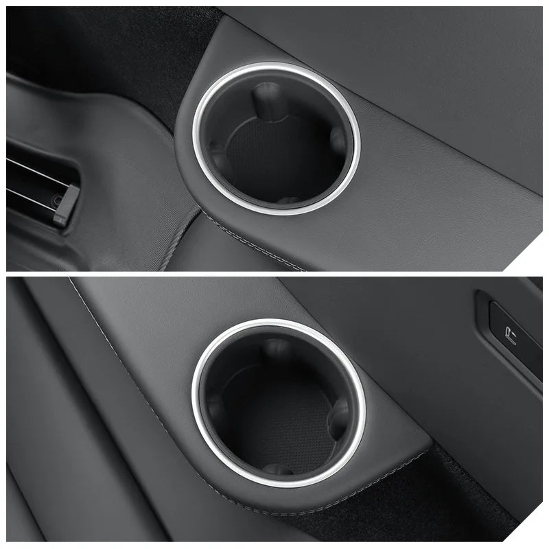 for Tesla Model YL 2026 Accessories Third 3 Row Water Cup Holder Y L 3rd Row Silicone Cup Insert Anti-Slip Cup Tray Organizer