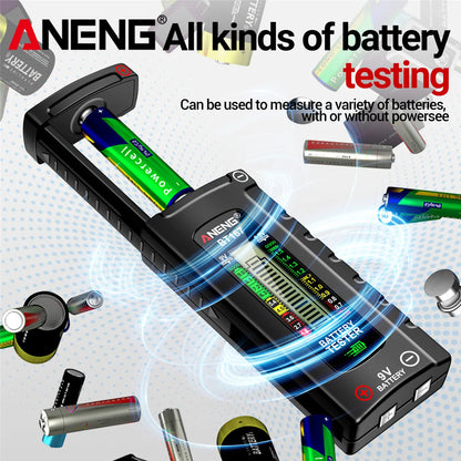 ANENG BT167 household battery level tester does not require power supply to measure D/C/AA/AAA/9V/button battery level detector
