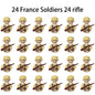 WWII Infantry Military Soldier War National Army Mini Gun armament Models Building Blocks Building Blocks Toys for Kids