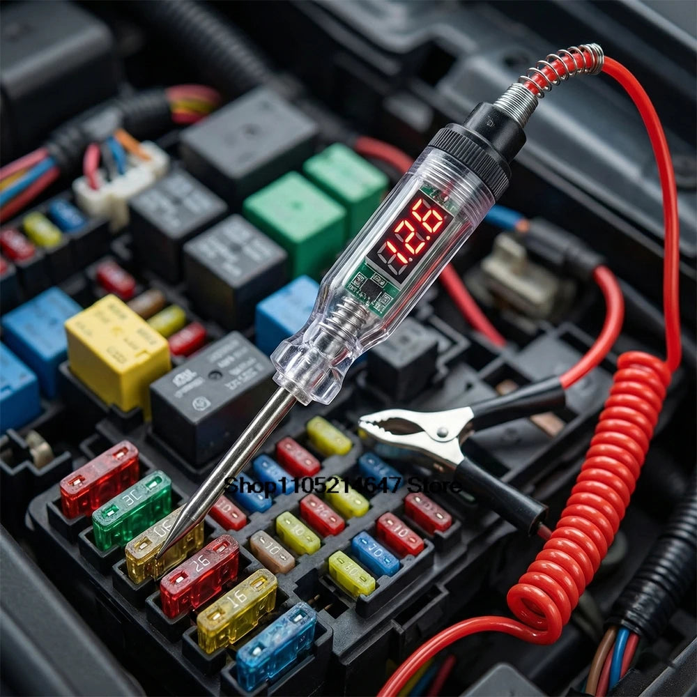 Car Truck Voltage Circuit Tester Auto Car Diagnostic Probe Test Pen Light Bulb Electric Measuring Pen Repair Tools 5-120V