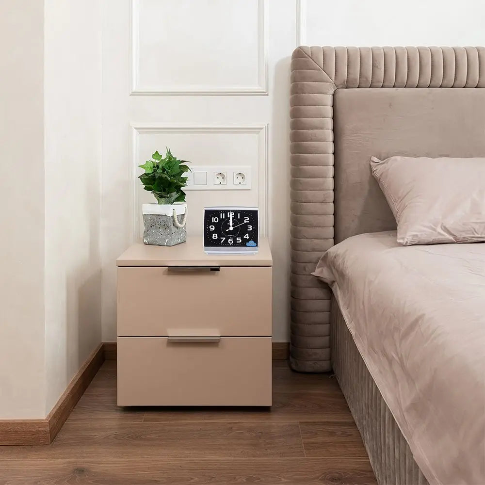 No Tick Number Square Alarm Clock Simple Quiet Quartz Clock Office Bedrooms Bedside Table Home Decor High Quality