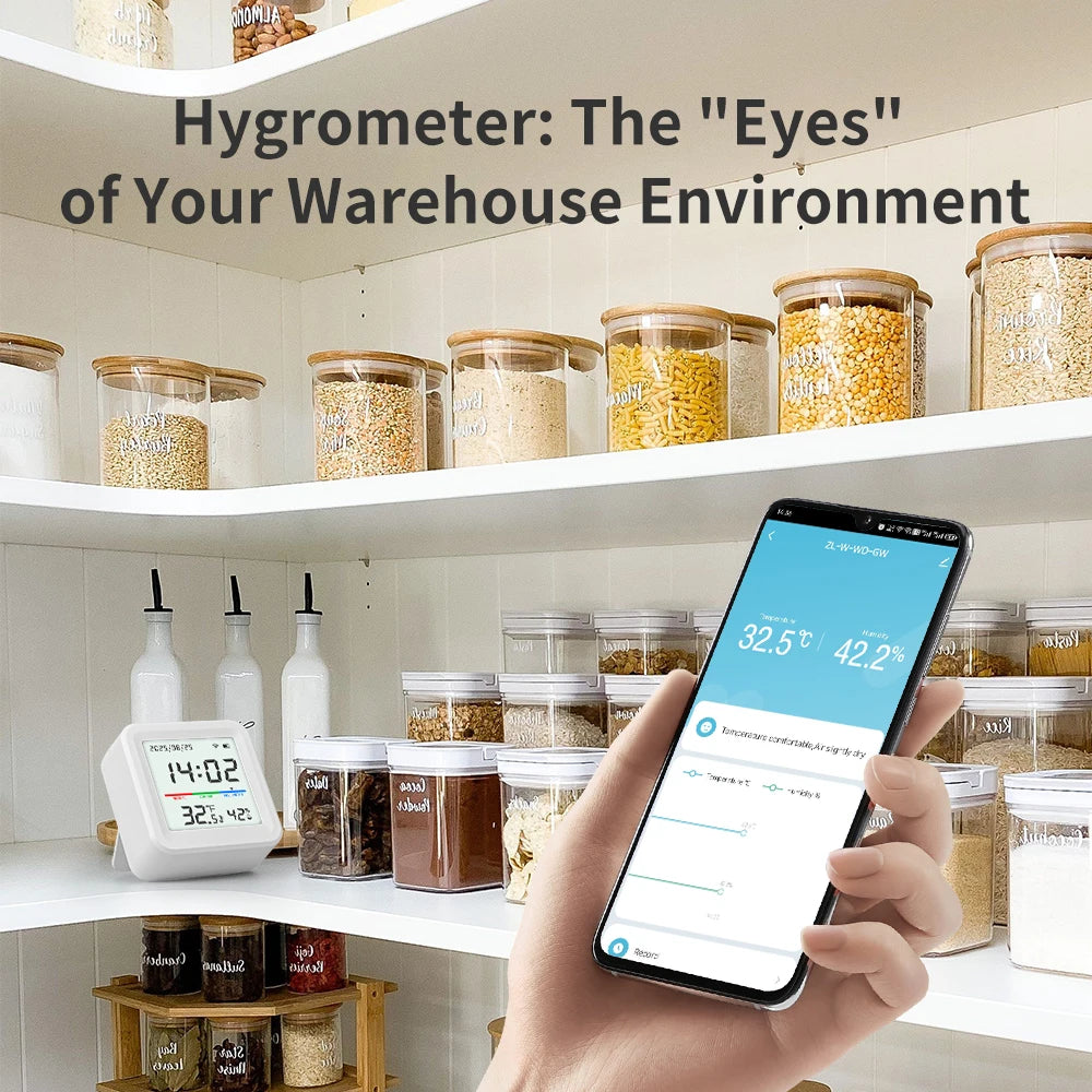Tuya Temperature And Humidity Sensor 2.4G WiFi Smart Life App Remote Detecte Support Alexa Google Home