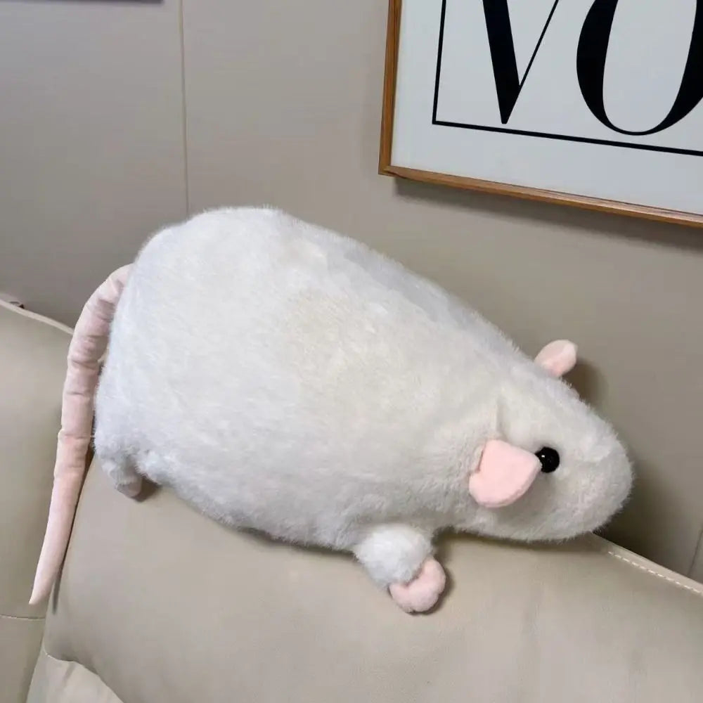 Cute 30/45/90cm Mouse Doll Cartoon Plush Flower Branch Rat Doll Soft Oversized Animal Figure Kids Gift Birthday