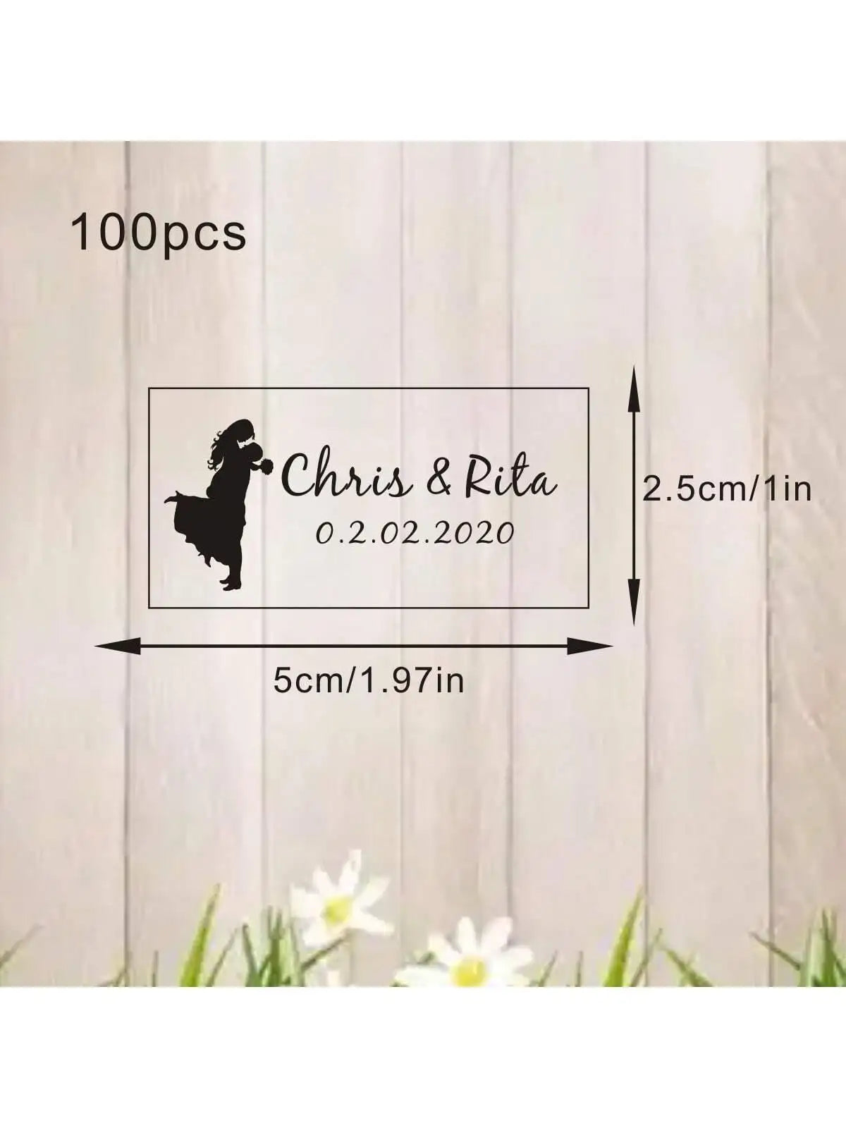 100 Wedding Bubble Tags Bubble Stick Transparent Tags, Wedding Stickers, Transparent Tags, Custom Names and Dates