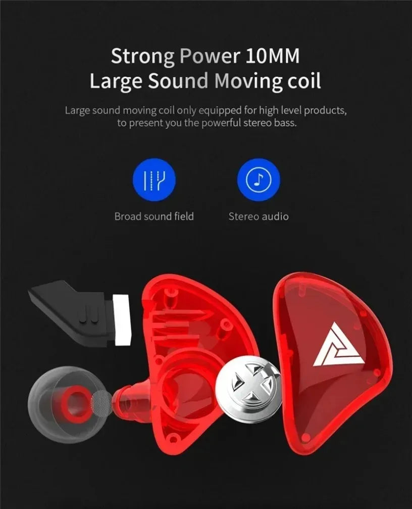 QKZ CK5 FiLe Wired Earphone Professional Gaming And Sports Noise Cancelling Headphones with Microphone HiFi Music Earphone