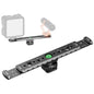 Dual Cold Shoe Mount for Vlogging, Metal Microphone Mount with 1/4" Tripod Screw & 4 Screw Holes for DSLR, Microphone
