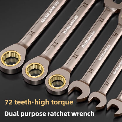 Universal Adjustable Torx Wrench 8-22mm Ratchet Spanner for Bicycle Motorcycle Car Repair Mechanical Tool