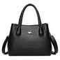 2 Pockets Solid Color Bucket Bag Leather Shoulder Bag for Women 2024 Luxury Handbags Women Bag Designer Elegant Lady Hand Bag