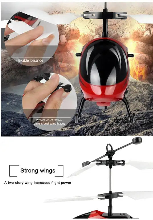Children's Suspension Sensing Aircraft Indoor Gesture Aircraft Drone Remote Control Helicopter Toy Boy Gift