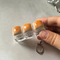 New Caramel Bread Design Fidget Keychain Keys Button DIY Keyboard Button Keycap Keychain Pass The Time Keycap Clicker Toy Adult