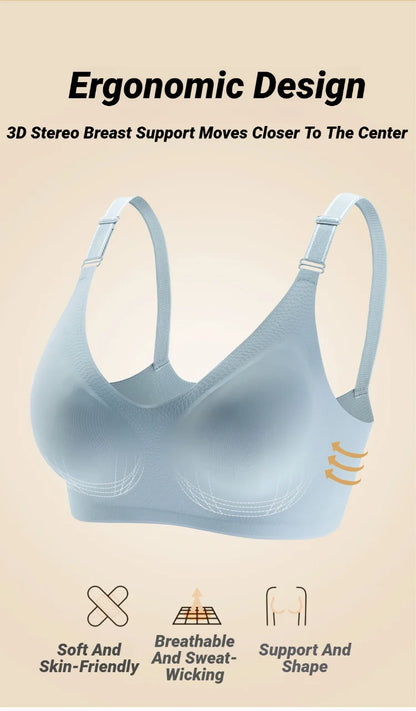 Women'S Seamless Bras Ladies Thin Style Soft Breastfeeding Bra Underwear Comfortable Lingerie Gather Support Plus Size