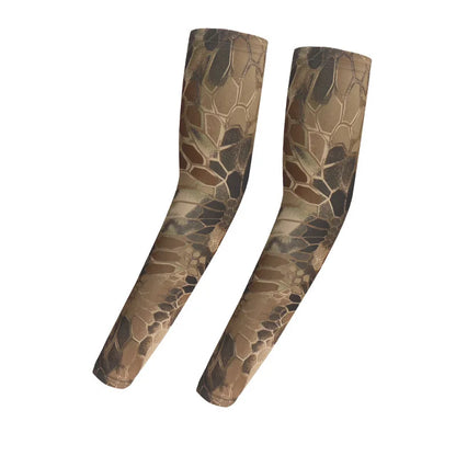 Cooling Arm Sleeves Tactical Camo Sun Protection Breathable Ice Silk UV Guard