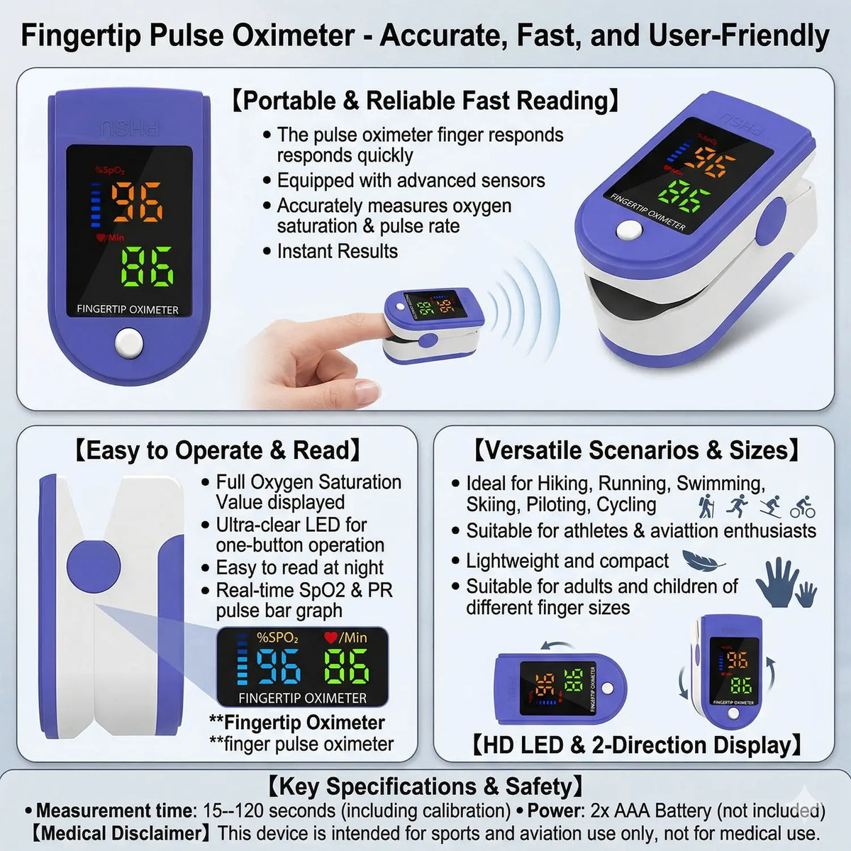Infrared Thermometer Forehead Body Termometre Multi-function Non-contact Temperature Portable Finger Pulse Oximeter Health Care