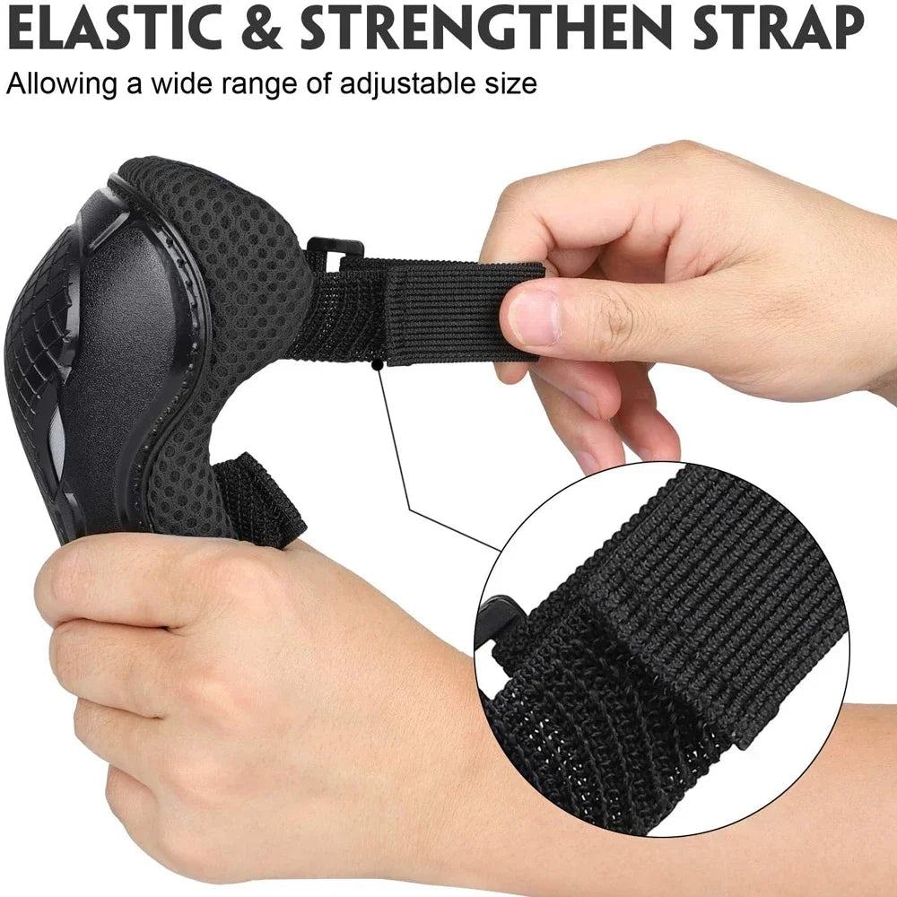6Pcs/Set Kids/Youth Knee Pad Elbow Pads Guards Protective Gear Set for Roller Skates Cycling BMX Bike Skateboard Inline Skatings