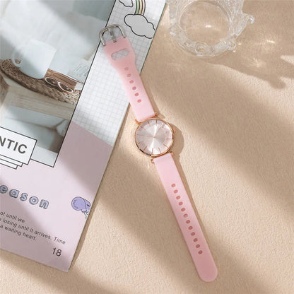 Fashion Simple With Diamonds Ladies Quartz Watches Hot 2025 Sports Brands Women Silicone Strap Dress Clock Gifts Wristwatches