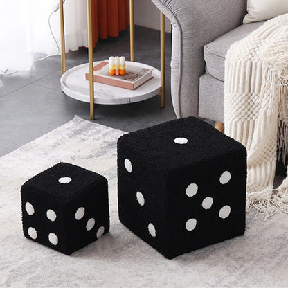 Large Cubic Imitation Lamb Wool Funny Shoes Stool Bedroom Decorative Dices Stool Living Room Mobile Furniture Home Decoration