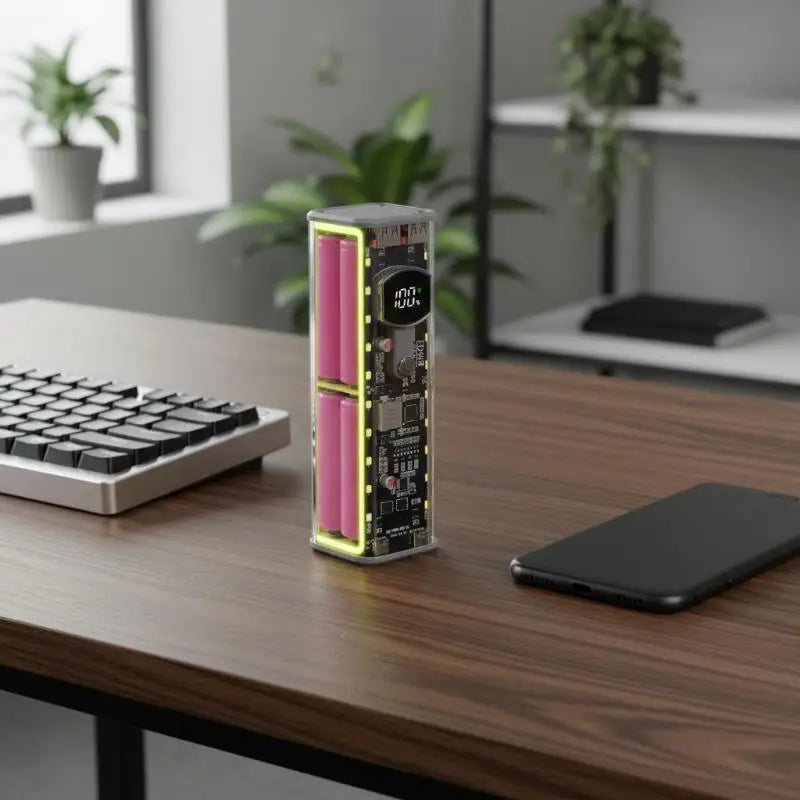 PD45W Super Fast Charging DIY Power Bank Case Weld-Free 8-Cell 18650 Battery Storage Box Daul USB Type C Output