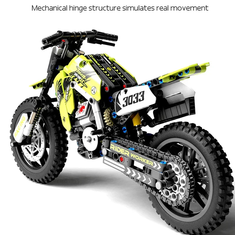 Creative Motorcycle Toy Building Block Set STEM Construction Kit for Boys, Girls and Adults Collectible Motorcycle Models