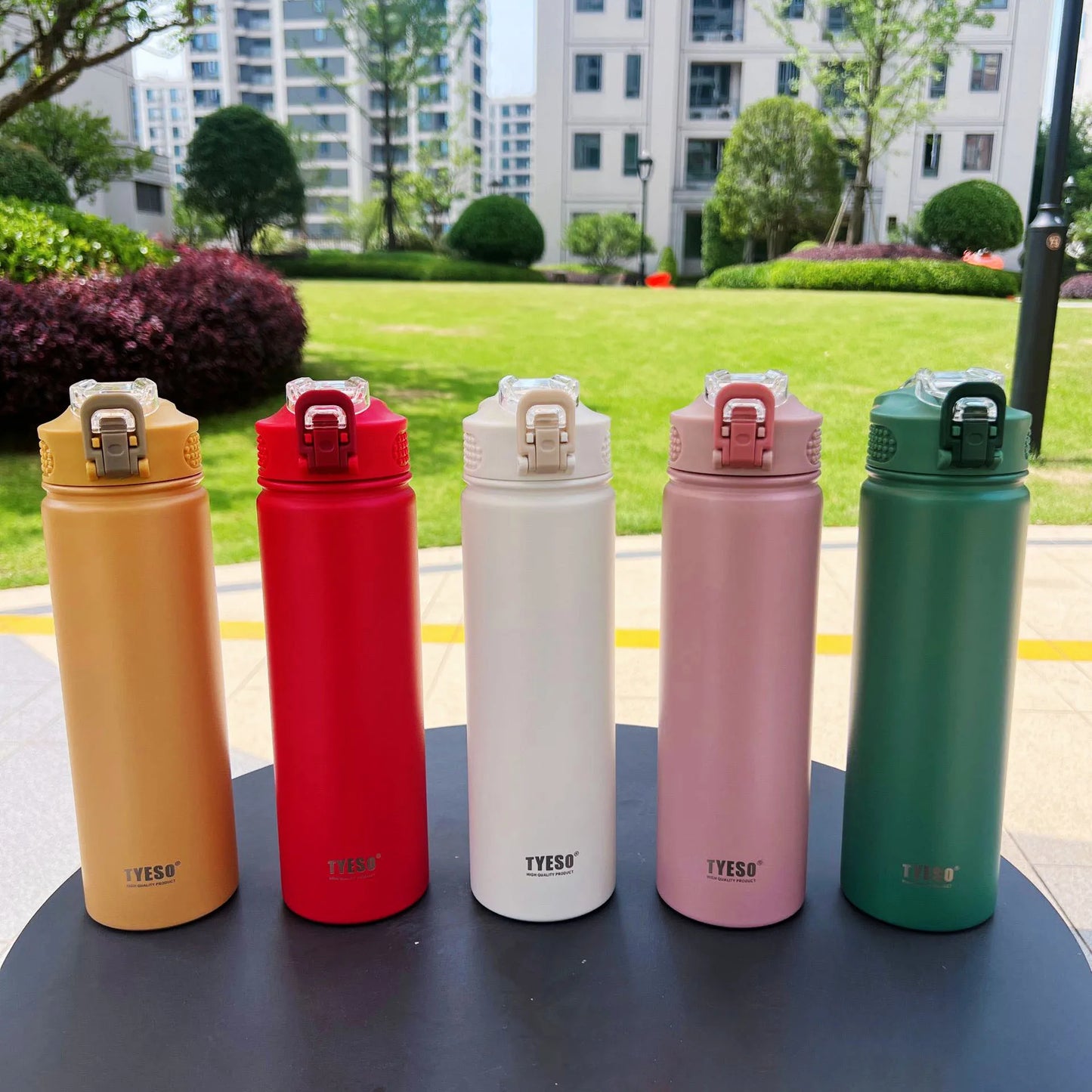 TYESO 600/750ML Stainless Steel Thermo Bottle Car Thermal Cup Sports Water Bottles Keep Cold and Hot Vacuum Flasks Insulated Cup