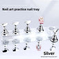 5pcs Nail Holder False Nail Tip Practice Stand Crystal Base Magnetic Holder Nail Art Display For Art Salon DIY & Practice Tools